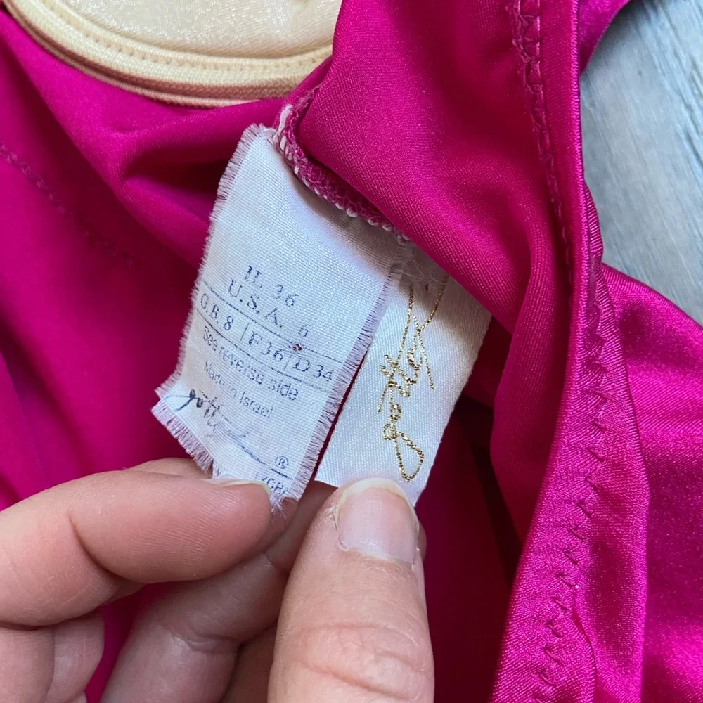 VINTAGE 80s High Leg BARBIE Pink One Piece Swimsuit